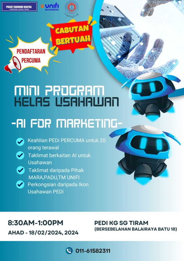 Blue Modern Artificial Intelligence Technology Webinar Flyer 2